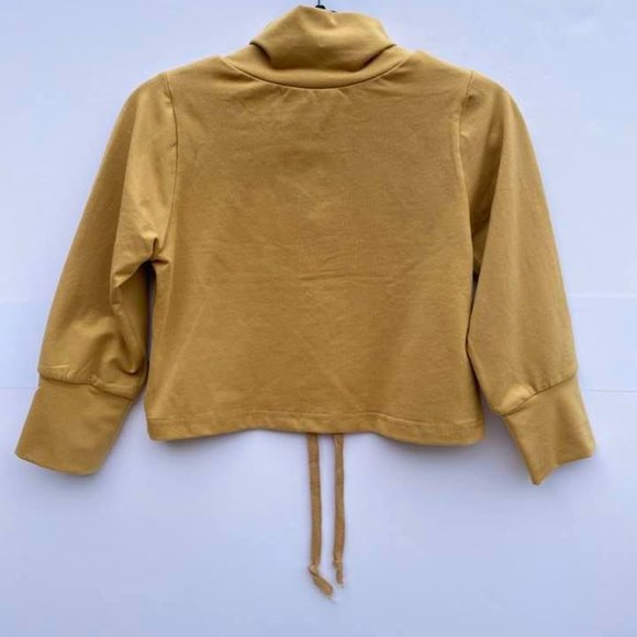 *NWT* 5T Laced up Mustard long sleeve - Picture 3 of 7